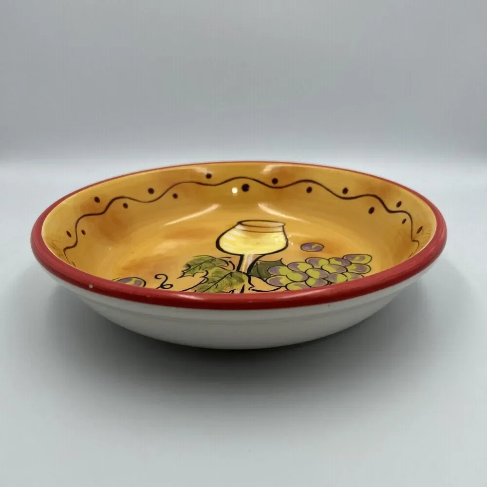 Certified International Cafe De Paris Pasta Bowl Wine Grapes -Discontinued